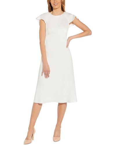 Adrianna Papell Pleated Maxi Maxi Dress - White