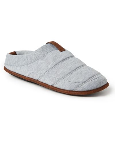 Dearfoams Ashton Quilted Jersey Clog - Gray