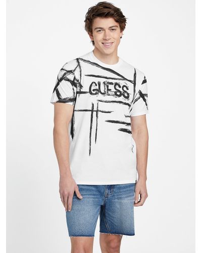 Guess Factory Eco Linas Paint Tee - White