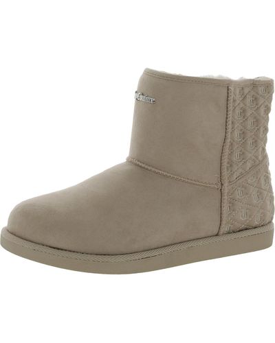 Juicy Couture Kave Faux Suede Slip On Winter & Snow Boots - Brown
