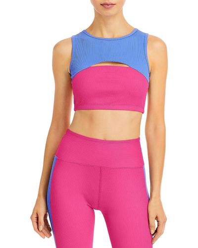 Year Of Ours Cut-out Workout Sports Bra - Purple