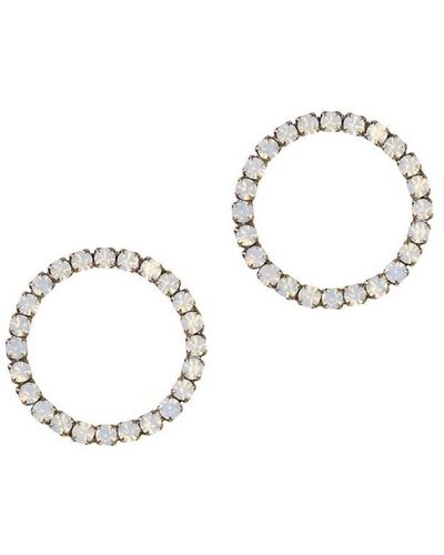 Loren Hope Fiona Hoops In White - Metallic