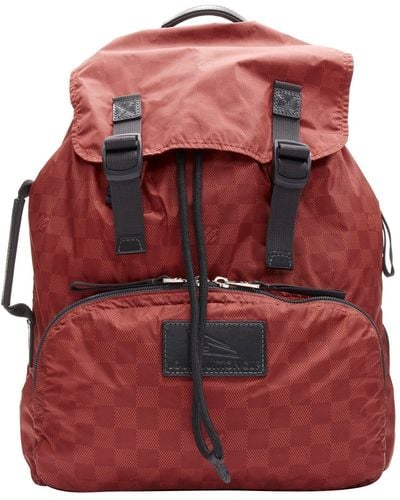 Louis Vuitton Cup 2012 Lv Damier Nylon Foldable Backpack - Red