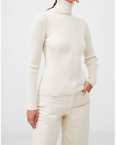 French Connection Mari Roll Neck Sweater Sweater - Natural