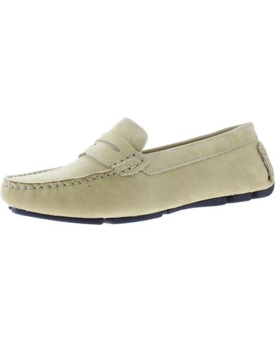 Massimo Matteo Penny Keeper Cushioned Footbed Slip-on Moccasins - Natural