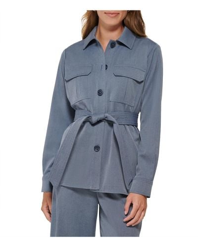 DKNY Plus Belted Layering - Blue