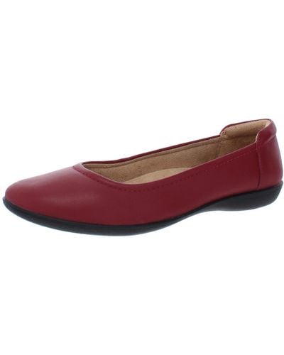 Naturalizer Flexy Round Toe Ballet Flats - Red