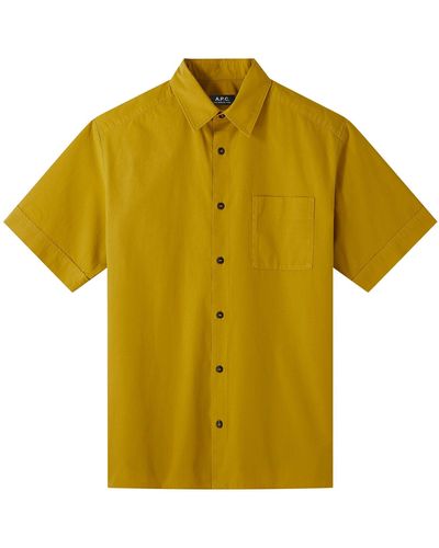 A.P.C. Ross Short-sleeve Shirt - Yellow
