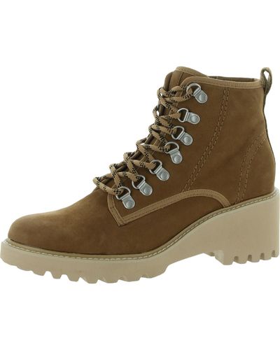 Dolce Vita Huey Hiker Leather Casual Combat & Lace-up Boots - Brown