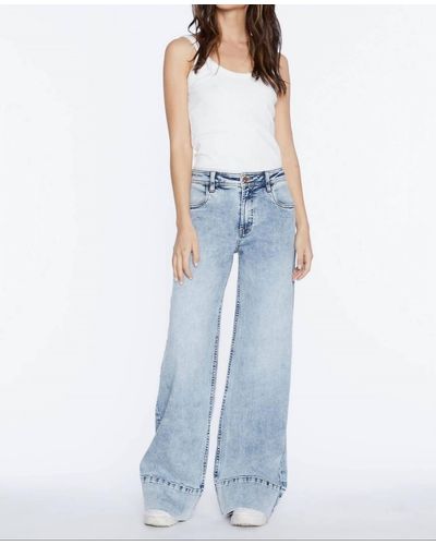 Wash Lab Denim Tommie Relaxed Wide Leg Jeans - Blue