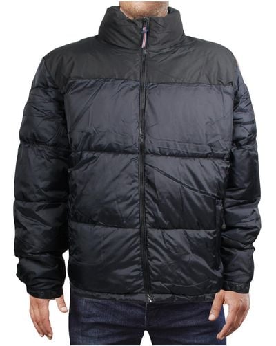 London Fog Puffer Colorblock Quilted Coat - Gray