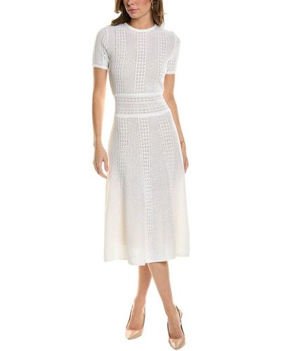 Carolina Herrera Crochet Midi Dress - White