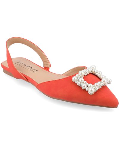 Journee Collection Collection Hannae Flats - Red