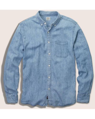 Faherty The Tried And True Chambray Shirt - Blue