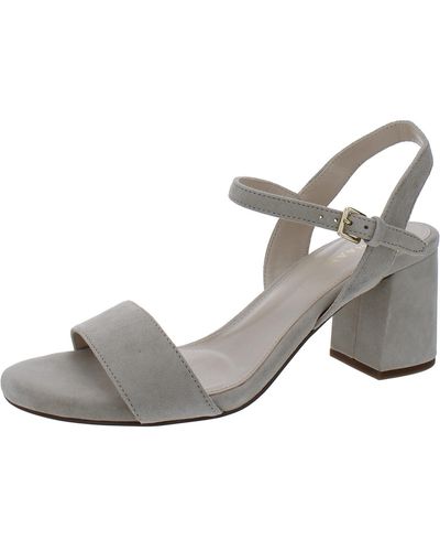 Cole Haan Suede Ankle Strap Slingback Sandals - Gray