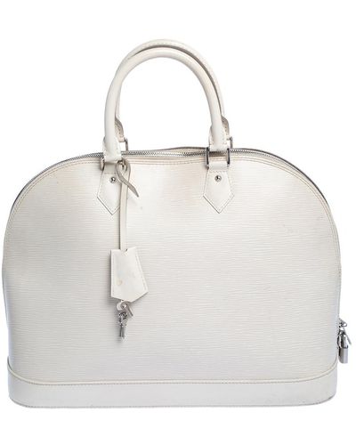 Louis Vuitton Ivorie Epi Leather Alma Gm Bag - White