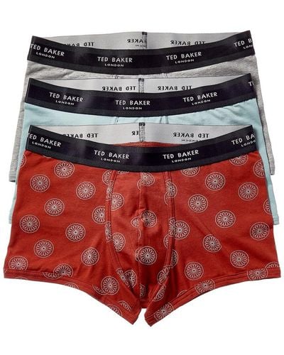 Ted Baker 3pk Fitted Trunk - Gray