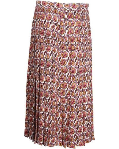 Victoria Beckham Paisley-print Pleated Midi Skirt - Multicolor