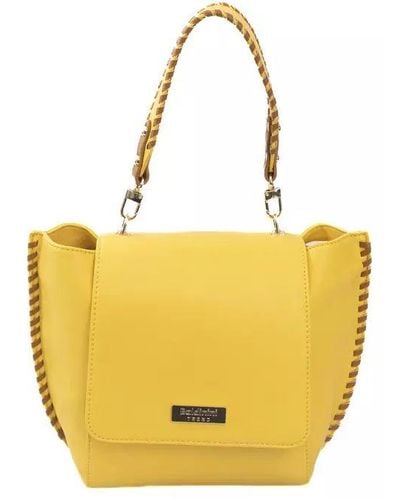 Baldinini Elegant Shoulder Flap Bag With En Accents - Yellow