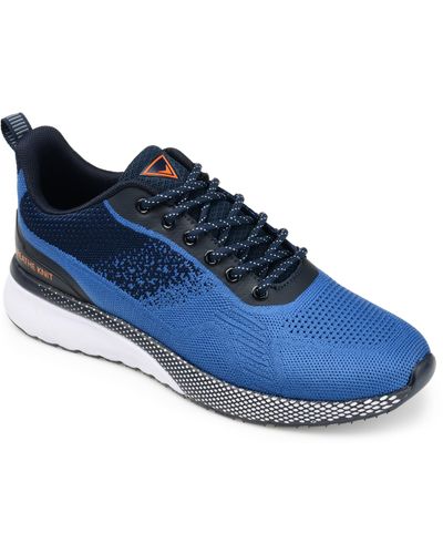 Vance Co. Spade Casual Knit Walking Sneaker - Blue