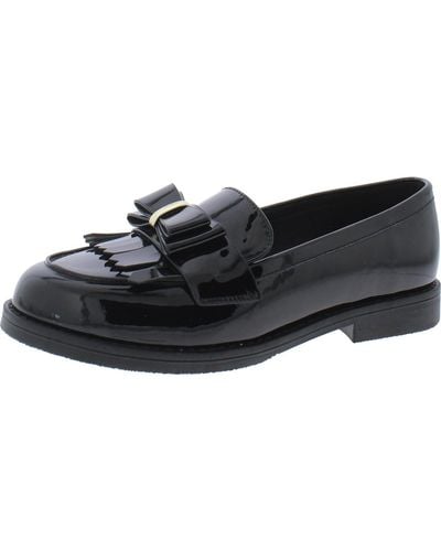 INC Kiana Patent Loafers - Black