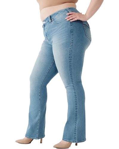 True Religion Becca Mid-rise Light Wash Bootcut Jeans - Blue