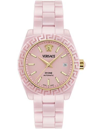 Versace Dv One Automatic Watch - Pink