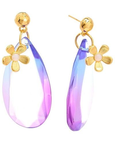 Oscar de la Renta Flower Earrings - Pink
