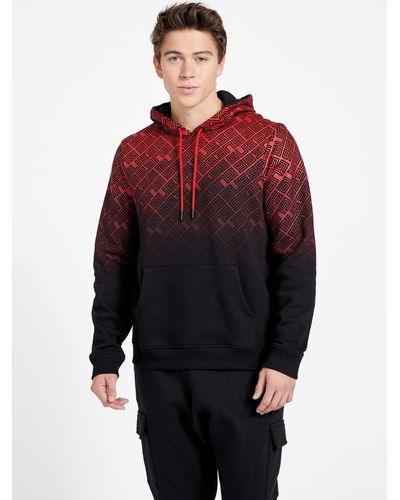 Guess Factory Eco Gael Ombre Hoodie - Red