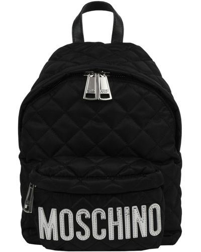 Moschino Quilted Nylon Backpack - Black