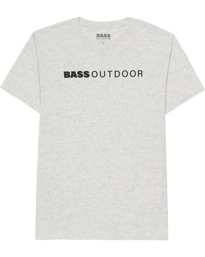 BASS OUTDOOR Logo Crewneck T-shirt - White