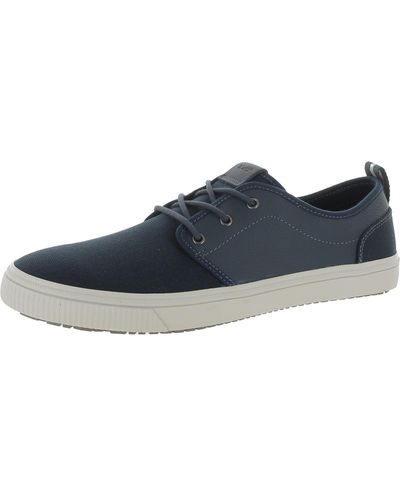 TOMS Carlo Terrain Faux Leather Lifestyle Casual And Fashion Sneakers - Blue