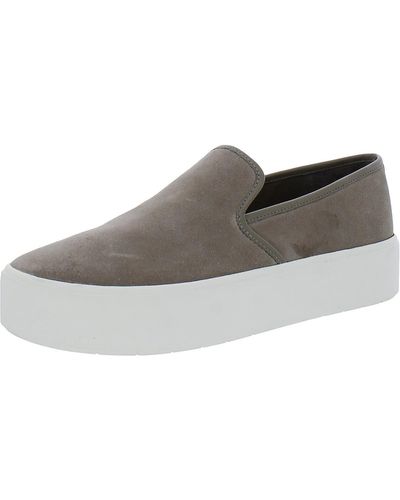 Vince Faux Suede Slip On Casual And Fashion Sneakers - Gray