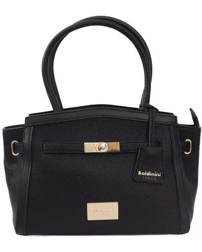 Baldinini Elegant Shoulder Bag With En Accents - Black