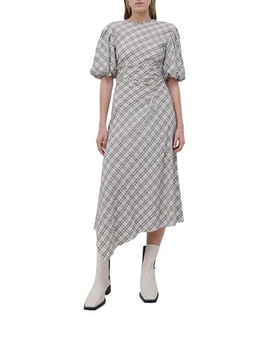 Jonathan Simkhai Marnie Plaid Dress - Gray