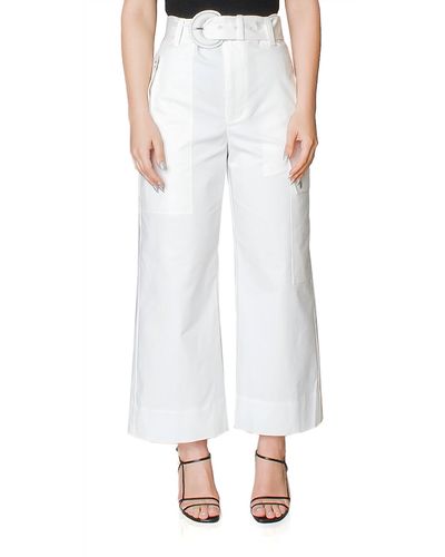Proenza Schouler Cotton Belted Cargo Pants - White