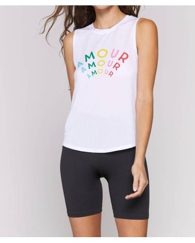Spiritual Gangster Amour Active Muscle Tank - White
