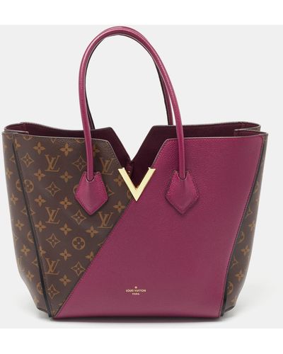 Louis Vuitton Aurore Monogram Canvas And Leather Kimono Mm Bag - Purple