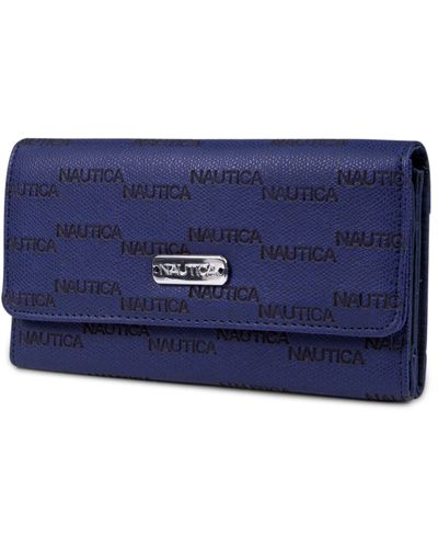 Nautica Money Manager Continental Wallet - Blue