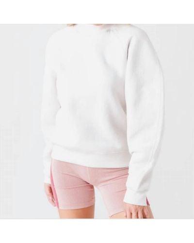 Agolde Taron Mock Neck Sweatshirt - White