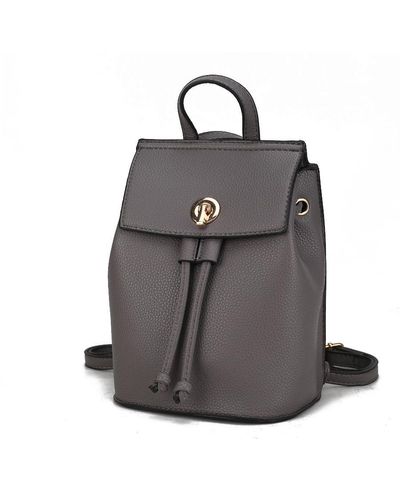 MKF Collection by Mia K Serafina Vegan Leather Backpack - Gray