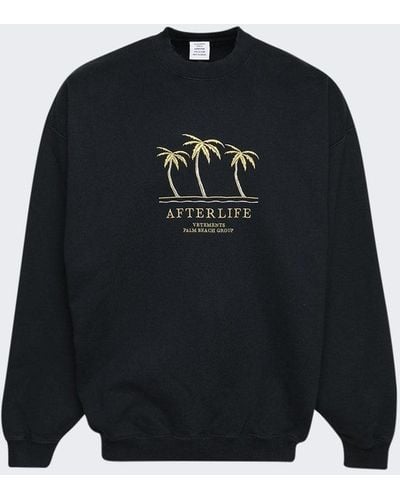Vetements Embroidered Afterlife Sweatshirt - Black