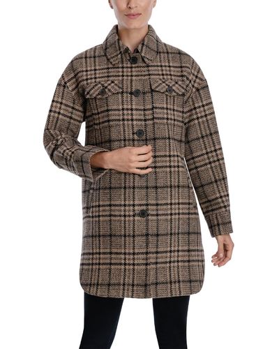 BCBGeneration Lightweight Cold Weather Pea Coat - Brown