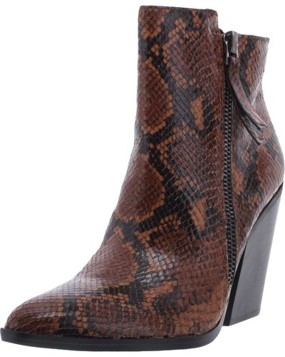 Naturalizer Rooney Leather Pointed Toe Ankle Boots - Brown