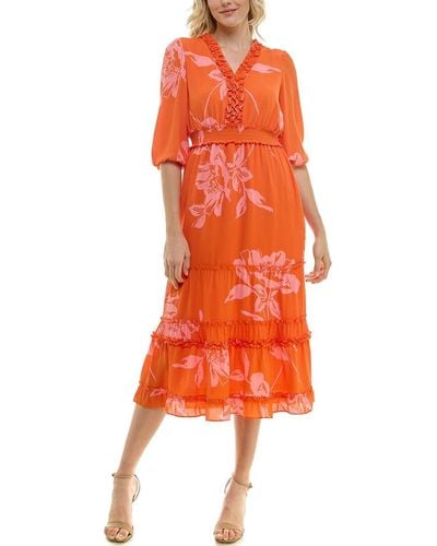 Nicole Miller Maxi Dress - Orange