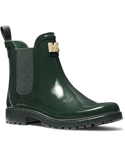 MICHAEL Michael Kors Sidney Round Toe Pull On Rain Boots - Green