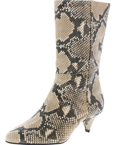 Vince Camuto Rastel Solid Embossed Mid-calf Boots - Gray