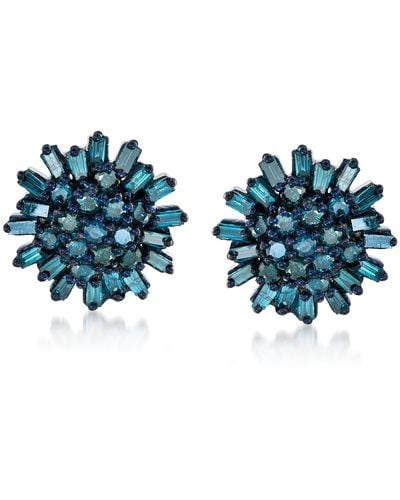 Ross-Simons Blue Diamond Earrings