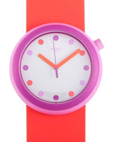 Swatch Popalicious 45 Mm Pink And Purple Watch Pnp100