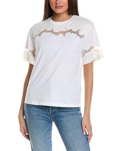 3.1 Phillip Lim Lace T-shirt - White